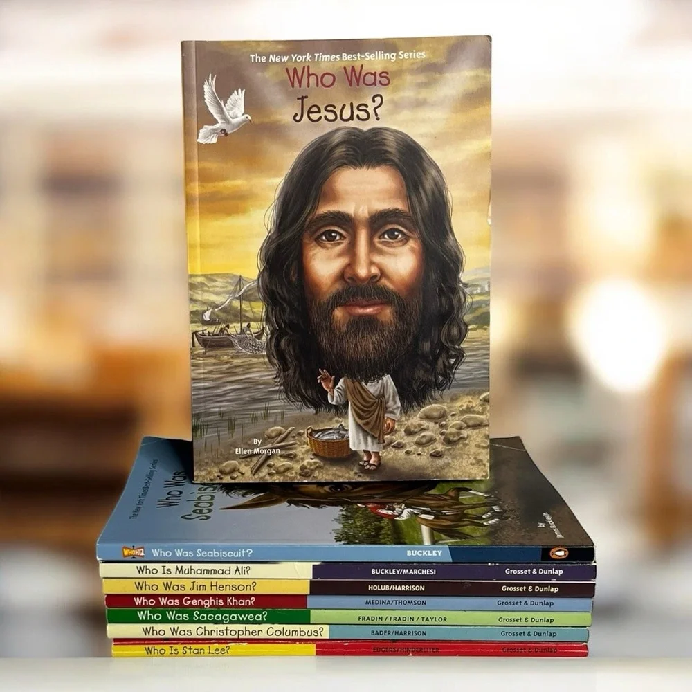 Who Was Is Jesus Sacagawea Columbus Seabiscuit History Kids Books Bundle Set 8